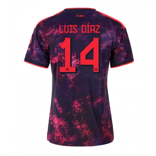 Bayern Munich Luis Diaz #14 Maglia Gara Terza Repliche 2026-27 Donna Maniche Corte Bayern Munich Luis Diaz #14 Maglia Gara Terza Repliche 2026-27 Donna Maniche Corte